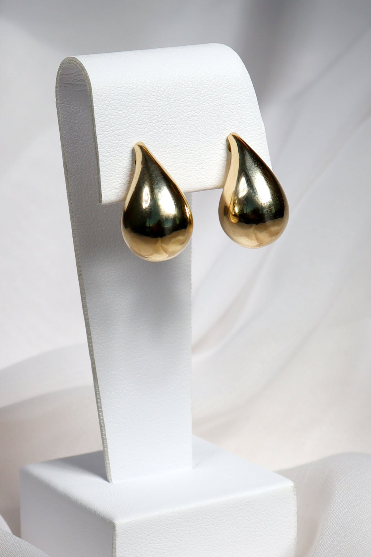 Yellow Gold Medium Teardrop Stud Earrings from LeGassick Jewellery, Gold Coast, Australia.