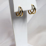 Yellow Gold Plain Double Bar Huggie Earrings from LeGassick Fine Jewellery, Gold Coast, Australia. Showrooms at Pacific Fair and Runaway Bay Centre.