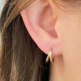 Yellow Gold Plain Double Bar Huggie Earrings from LeGassick Fine Jewellery, Gold Coast, Australia. Showrooms at Pacific Fair and Runaway Bay Centre.
