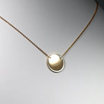 Yellow Gold Round 15mm Disc on 45cm Chain Necklet from LeGassick Jewellery, Gold Coast, Australia.