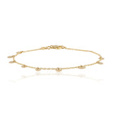 Yellow Gold Small Hanging Disc Bracelet from LeGassick Jewellery, Gold Coast, Australia.