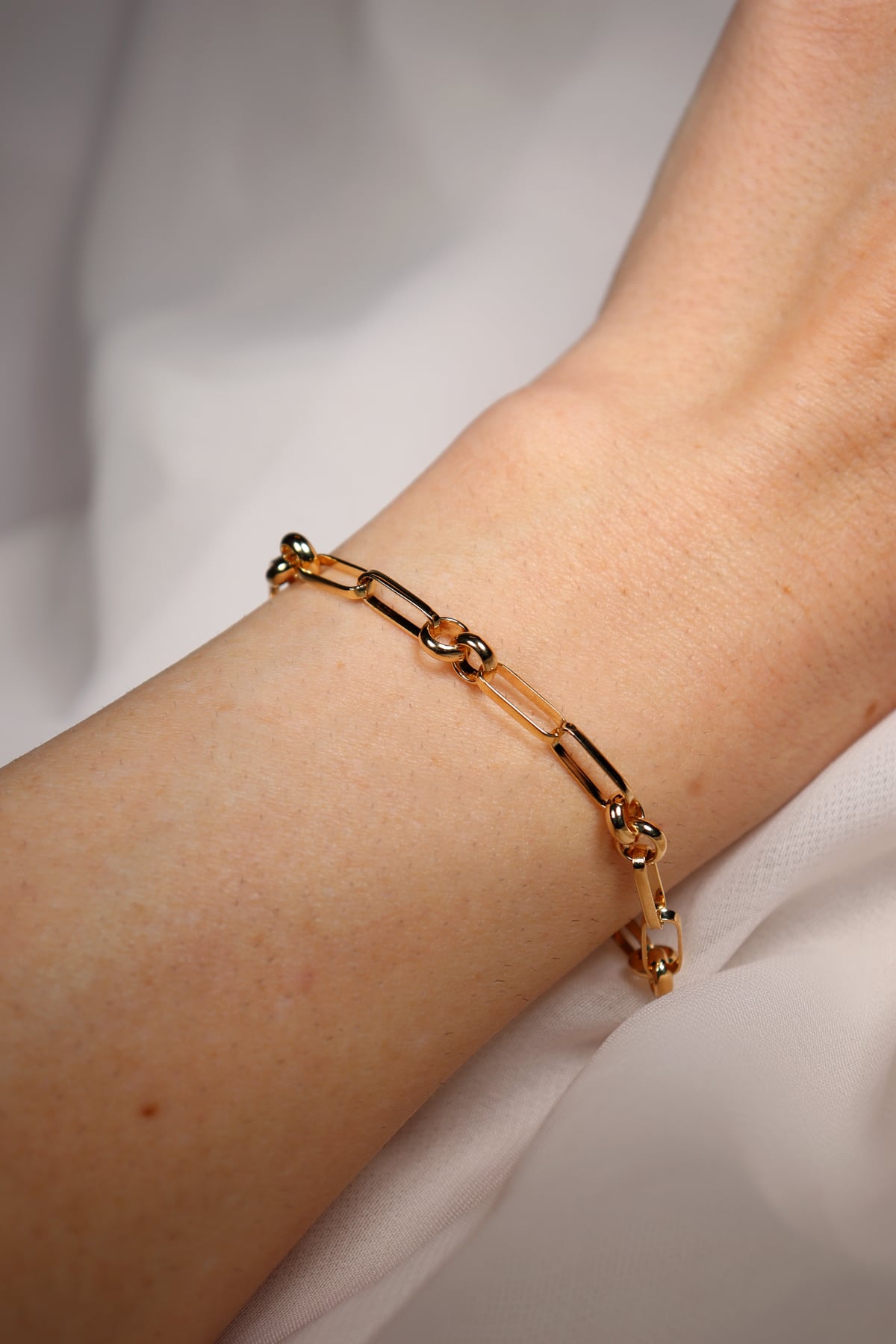 Yellow Gold Solid Squared Paperclip & Belcher 19cm Bracelet from LeGassick Jewellery, Gold Coast, Australia.