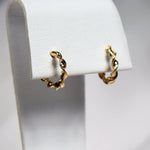 Yellow Gold Twist Mini 8mm Huggie Earrings from LeGassick Jewellery, Gold Coast, Australia.