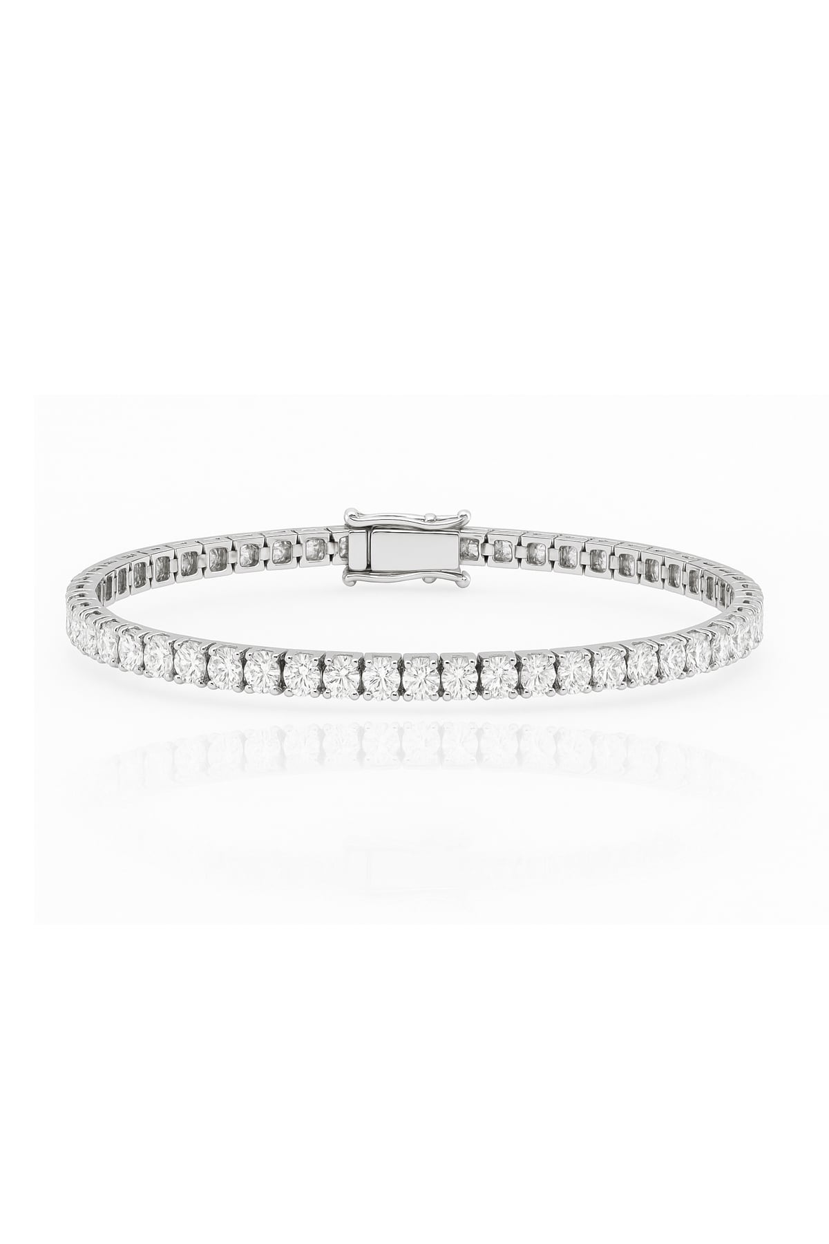 Alexis... 8.85 Carat Lab Diamond Tennis Bracelet in White Gold