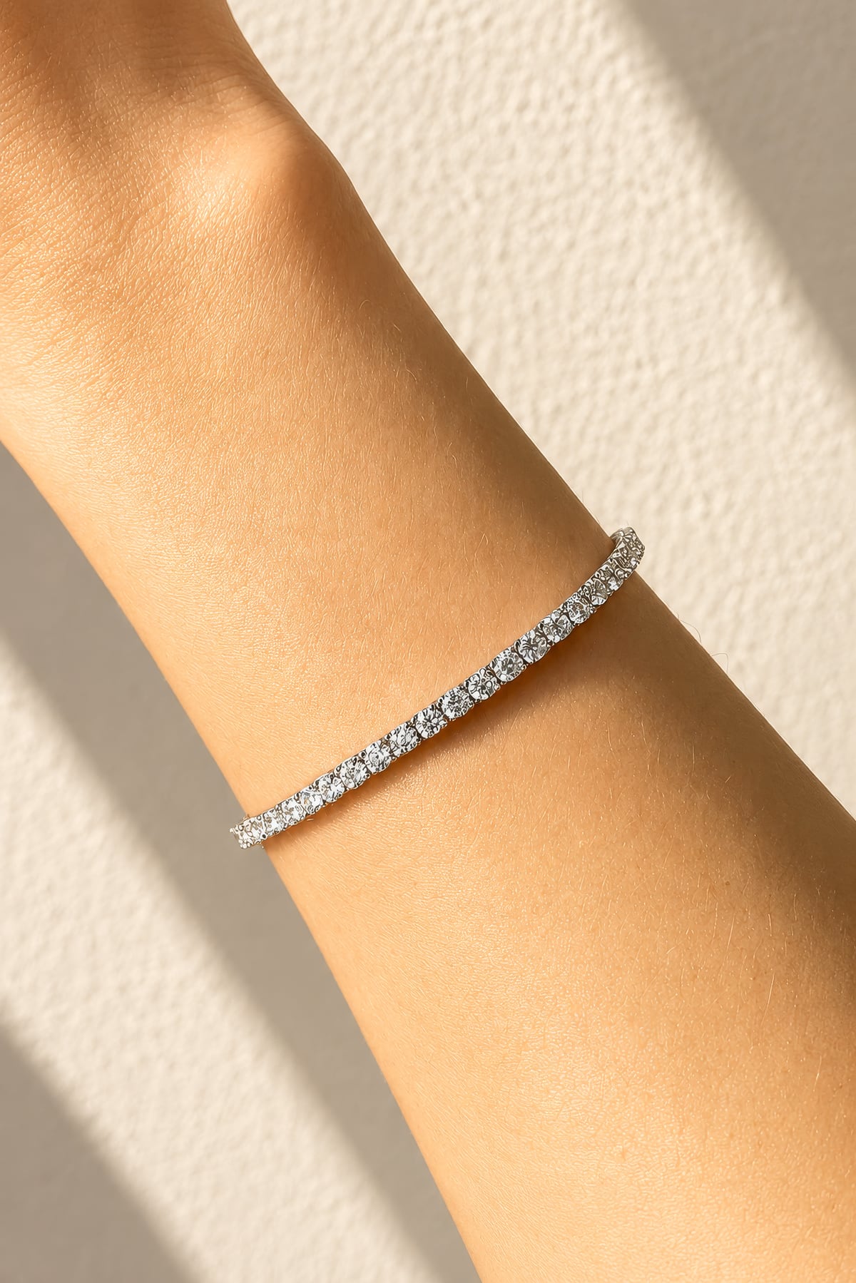 Alexis... 8.85 Carat Lab Diamond Tennis Bracelet in White Gold