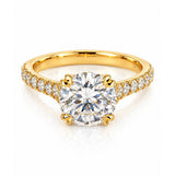 Amanda... 2ct Round Brilliant Lab Grown Diamond Engagement Ring in 18ct Yellow Gold