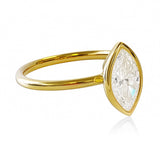 Amber... 1.50 Carat Marquise Bezel Set Lab Created Diamond Ring available at LeGassick