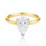 Angelina... 2 Carat Pear Cut Solitaire Lab Created Diamond Ring