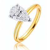 Angelina... 2 Carat Pear Cut Solitaire Lab Created Diamond Ring