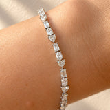 Anita... 5.22ct Mixed Cut Lab Grown Diamond Tennis Bracelet in Platinum