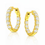 Anna... Inside Out Lab Grown Diamond Huggie Earrings