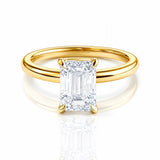 Audrey... Emerald Cut Solitaire Lab Created Diamond Ring