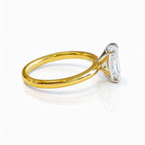 Audrey... Emerald Cut Solitaire Lab Created Diamond Ring