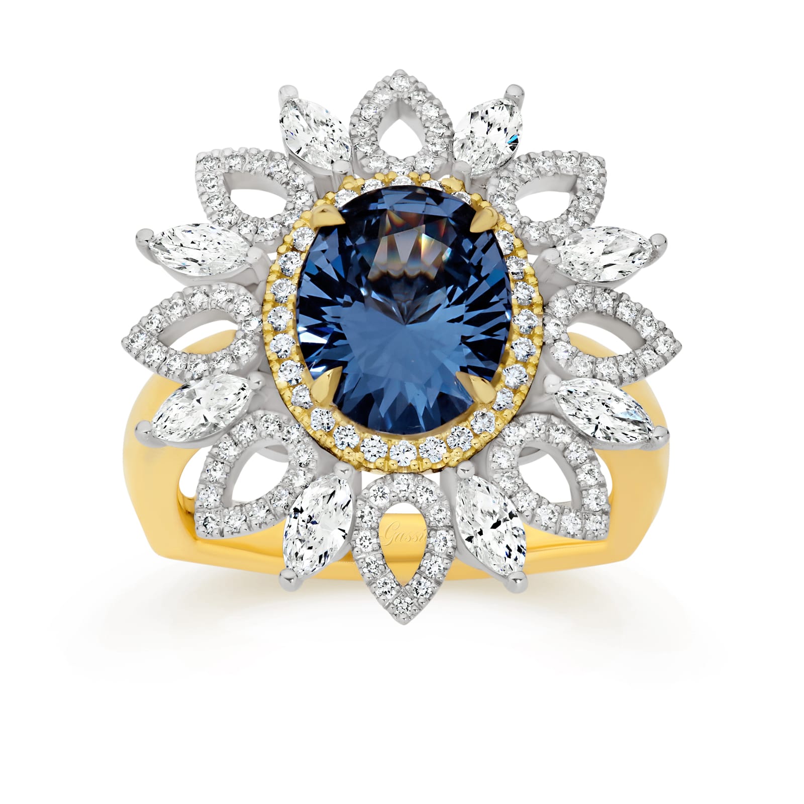 Aurora is a handcrafted 3.87ct Spinel and diamond ring from LeGassick Diamonds & Jewellery Gold Coast.