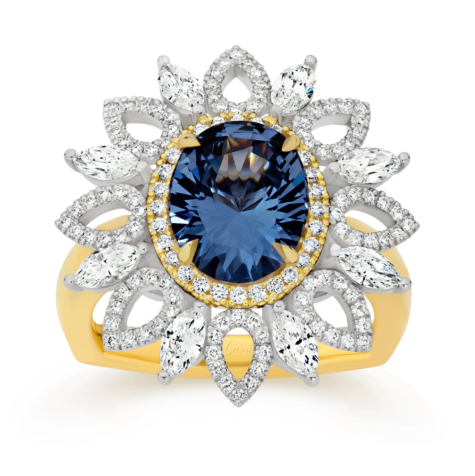 Aurora is a handcrafted 3.87ct Spinel and diamond ring from LeGassick Diamonds & Jewellery Gold Coast.
