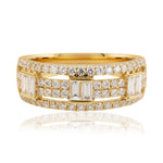 Baguette Cut Diamond Dress Ring In Yellow Gold from LeGassick Jewellery.