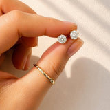 Bette... Six Claw Lab Grown Diamond Stud Earrings