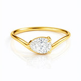 Brooke... Pear Cut Lab Grown Diamond Curved Band Ring
