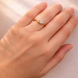 Brooke... Pear Cut Lab Grown Diamond Curved Band Ring