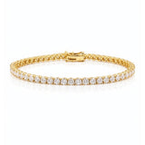 Carrie... 5.40 Carat Lab Grown Diamond Tennis Bracelet In Yellow Gold