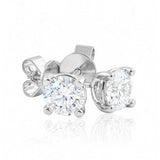 Charlotte... 4 Claw Lab Grown Diamond Stud Earrings In Yellow Gold