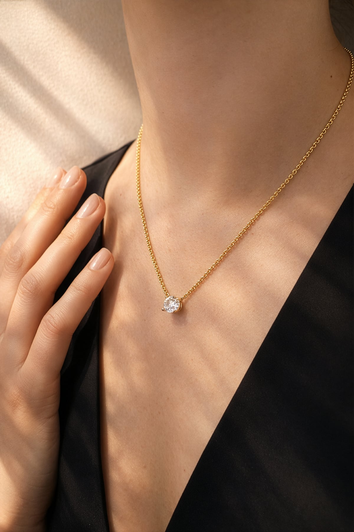 Coco... Four Claw Lab Grown Diamond Solitaire Pendant