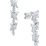 Diamond Set Drop Stud Earrings In 18 Carat White Gold from LeGassick Jewellers.