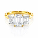 Diane... 3.5 Carat Lab Diamond Trilogy Ring In 18ct Two Tone Gold