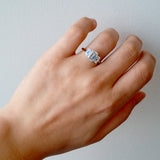 Diane... 3.5 Carat Lab Diamond Trilogy Ring In 18ct Two Tone Gold