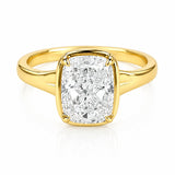 Drew... 3 Carat Long Cushion Cut Lab Grown Diamond Ring in 18ct Yellow Gold