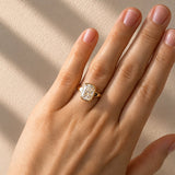 Drew... 3 Carat Long Cushion Cut Lab Grown Diamond Ring in 18ct Yellow Gold