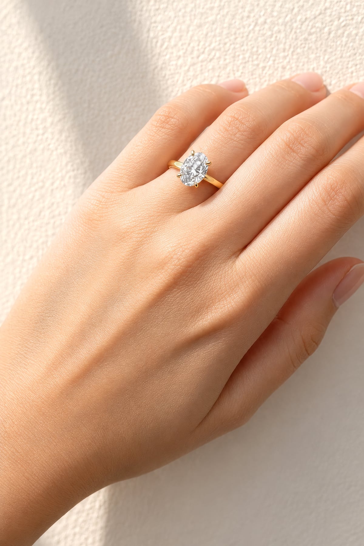The Elizabeth Ring… 2.00 Carat Oval 4 Claw Solitaire Lab Created Diamond Ring. Part of The Madison Collection and exclusive to LeGassick.