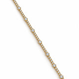 Emmy... 5.90ct Cushion & Round Lab Grown Diamond Tennis Bracelet in Yellow Gold
