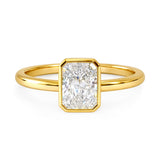 Eva... 1.50 Carat Radiant Cut Lab Diamond Ring In 18ct Yellow Gold