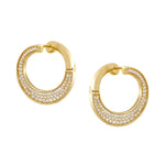 Yellow Gold Fancy Round Diamond Hoop Earrings from LeGassick Jewellery.