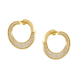 Yellow Gold Fancy Round Diamond Hoop Earrings from LeGassick Jewellery.