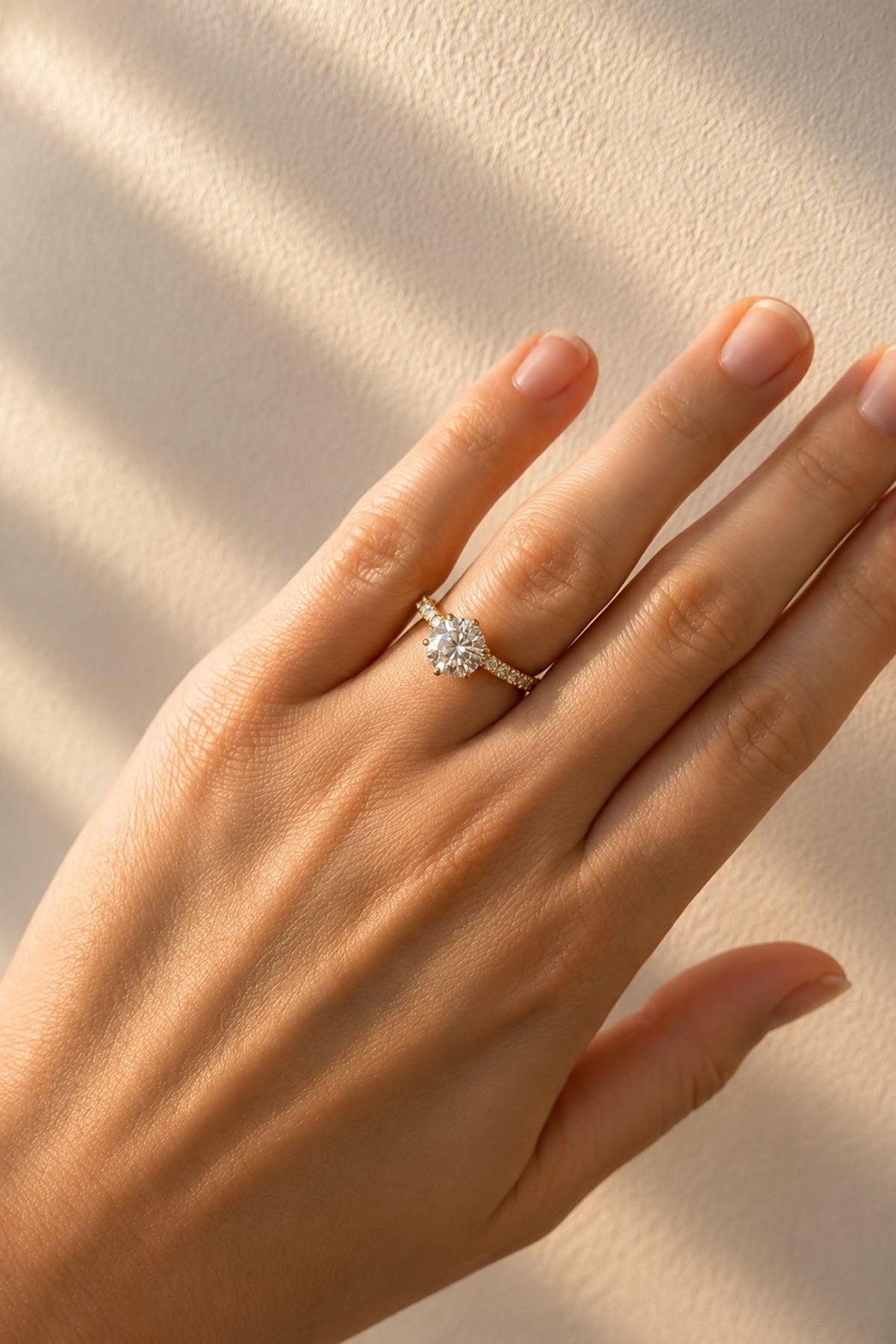 Gina... Round Brilliant Cut Lab Grown Diamond Solitaire Ring In 18 Yellow Gold