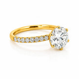 Gina... Round Brilliant Cut Lab Grown Diamond Solitaire Ring In 18 Yellow Gold