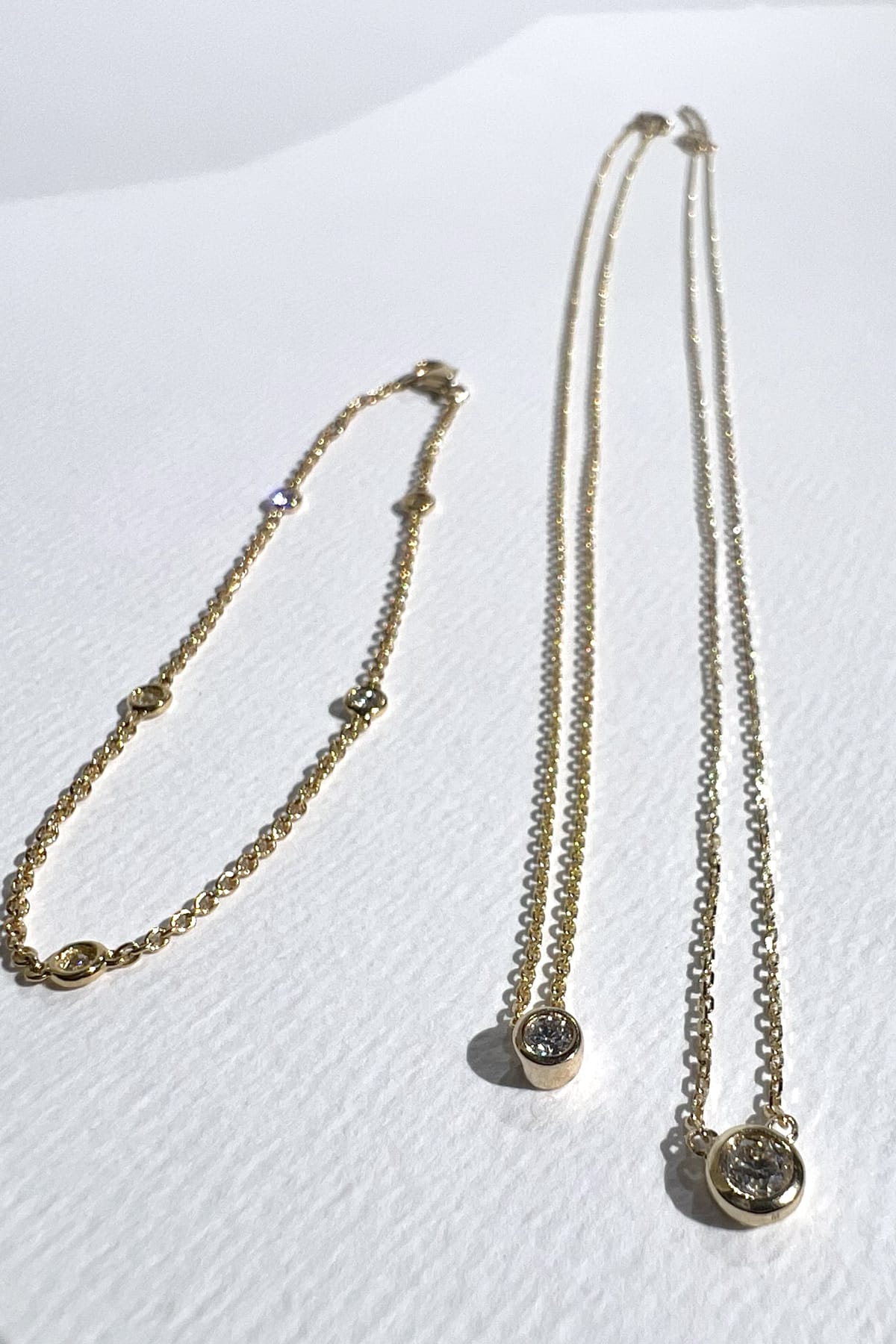 Gold diamond necklaces and bracelets at LeGassick Diamond & Jewellery Gold Coast.
