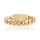 Heavy Curb Link Bracelet In 9 Carat Yellow Gold from LeGassick Jewellery.