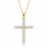 Helen... 1.00ct Lab Grown Diamond Cross Pendant in 18ct Yellow Gold