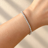 Hilarie... Radiant Cut Lab Grown Diamond Tennis Bracelet in Platinum