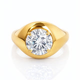 Jessica... 3.00ct Round Brilliant Cut Lab Grown Diamond Wide Tapered Ring