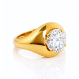Jessica... 3.00ct Round Brilliant Cut Lab Grown Diamond Wide Tapered Ring
