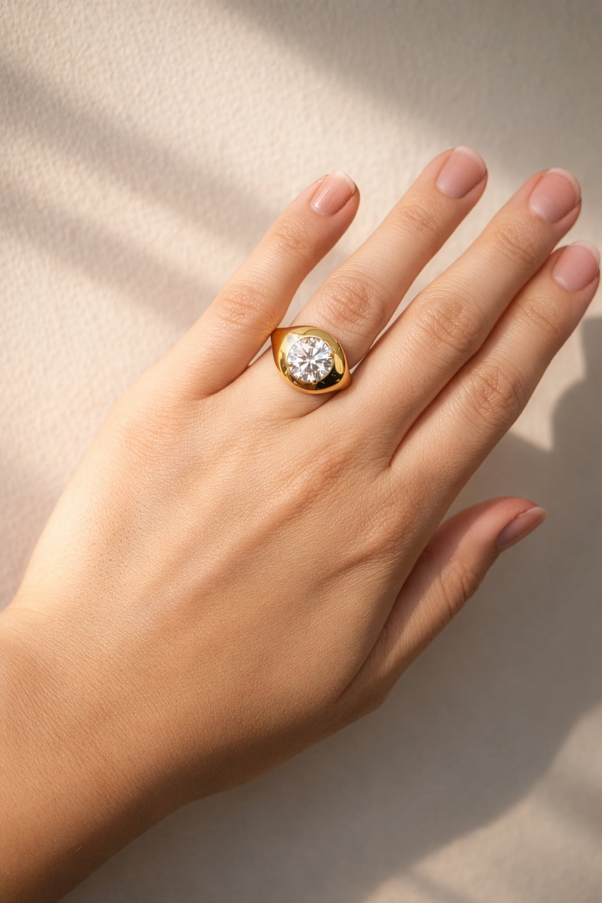 Jessica... 3.00ct Round Brilliant Cut Lab Grown Diamond Wide Tapered Ring