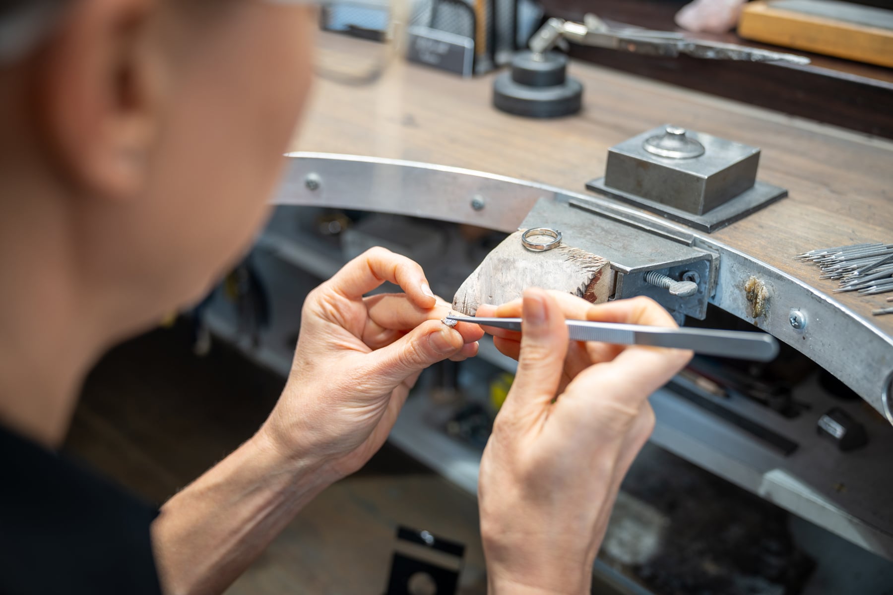 Master Jeweller working at LeGassick Jewellery, Gold Coast, Australia. Showrooms at Pacific Fair and Runaway Bay Centre.