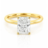 Kaley... Radiant Cut Lab Grown Diamond Ring in 18ct Yellow Gold