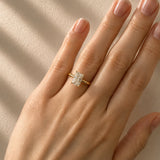 Kaley... Radiant Cut Lab Grown Diamond Ring in 18ct Yellow Gold