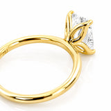 Kaley... Radiant Cut Lab Grown Diamond Ring in 18ct Yellow Gold