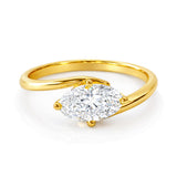 Katie... 1.50 Carat Oval Cut Lab-Grown Diamond Offset Ring